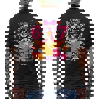 6 7 Thanksgiving Leopard Bow Turkey Six Seven Meme Men's T-shirt Back Print | Seseable FR