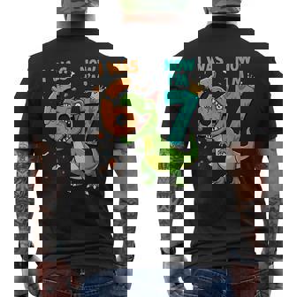 I Was 6 Now I'm 7 T-Rex 7Th Birthday 6 7 Birthday Boys Men's T-shirt Back Print | Seseable FR