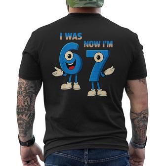 I Was 6 Now I'm 7Th Birthday 67 Italian Brainrot Men's T-shirt Back Print - Thegiftio UK