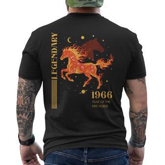 60 Geburtstag Jahr Des Feuerpferdes 2026 Retro 1966Ternzeichen T-Shirt mit Rückendruck - Geschenkecke