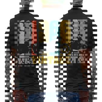 60 歳の誕生日バイカーギフトtシャツ-ヴィンテージ1966バイク メンズTシャツ バックプリント - Kawaiitshirt