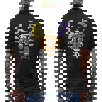 67 American Football Ball Six Seven Ice Cream Drip Men's Back Print T-Shirt | Mazezy