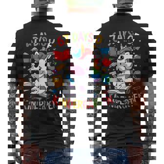 67 Days Of Kindergarten Unicorn Outfit For Kids And Teachers Men's Back Print T-Shirt | Mazezy