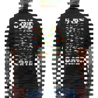 67 Days Smarter Dinosaur Kids 100 Days Of School 67 Boys Men's Back Print T-Shirt | Mazezy