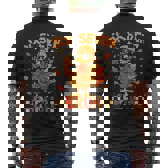 67 Thanksgiving Turkey Meme Six Seven 6 7 Men's T-shirt Back Print - Monsterry