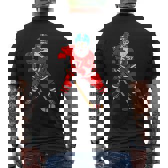 67 Ice Hockey Santa Six Seven Meme Christmas Sport Boys Men's Back Print T-Shirt | Mazezy