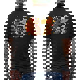 67 Meme Six Seven Pumpkin Pie Turkey Thanksgiving Men's T-shirt Back Print - Thegiftio