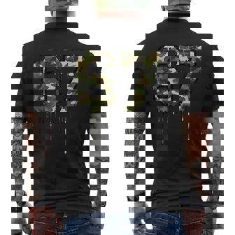67 Meme Six Seven Gen Alpha Slang Camouflage Camo Six Seven Men's Back Print T-Shirt | Mazezy