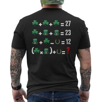 67 Meme Six Seven Puzzle Math Irish Holiday Humor Men's T-shirt Back Print - Thegiftio UK