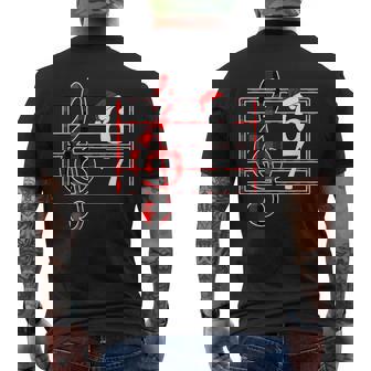 67 Music Meme Slang Musician Santa Music Teacher Christmas Men's Back Print T-Shirt | Mazezy