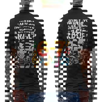 67 Music Teacher How Many Days A Week Should You Practice Men's Back Print T-Shirt | Mazezy