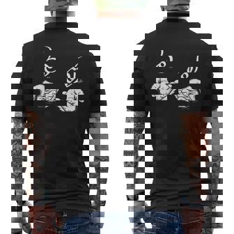 67 Numbers In Thailand Meme Gen Alpha Slang 6 7 Hands Men's Back Print T-Shirt | Mazezy