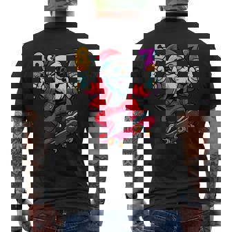 67 Santa Skateboarding Six Seven Ice Cream Drip Christmas Men's Back Print T-Shirt | Mazezy
