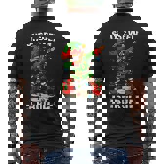 67 Six Seven Bruh Christmas Dabbing Elf 6 7 Meme Tank Top Men's Back Print T-Shirt | Mazezy