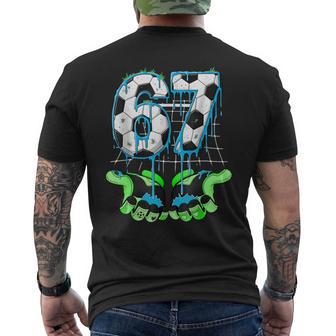 67 Soccer Six Seven Gen Alpha Meme Drip 67 Meme Men's T-shirt Back Print - Thegiftio UK