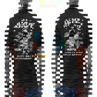 6Th Birthday Astronaut Space Rocket Six Years Old Boys Men's T-shirt Back Print | Seseable FR