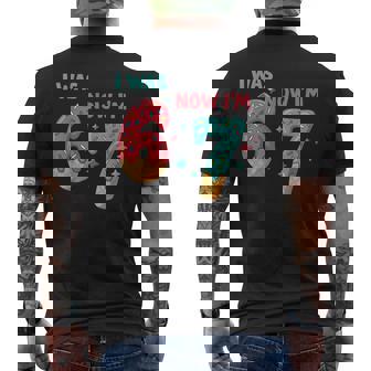 7 Year Old Birthday I Was 6 Now I'm 7 Men's T-shirt Back Print - Seseable