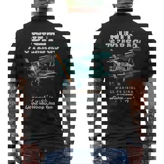 76年前に建てられた古いヴィンテージ飛行機76歳の誕生日男性。 メンズTシャツ バックプリント - Kawaiitshirt