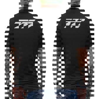 777 旅客機飛行機 Avgeeks メンズTシャツ バックプリント - Kawaiitshirt