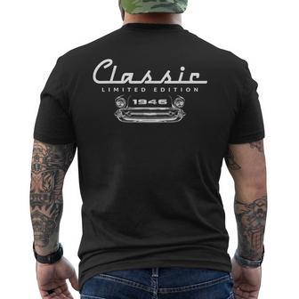 80 Year Old Limited Edition 1946 Classic Car 80Th Birthday Men's T-shirt Back Print | Mazezy