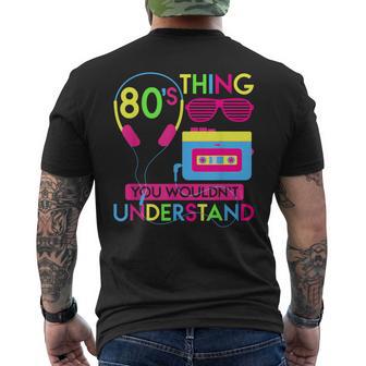 80年代コスチューム 1980年代テーマ パーティー 80年代スタイル ファッション衣装 メンズTシャツ バックプリント - Kawaiitshirt