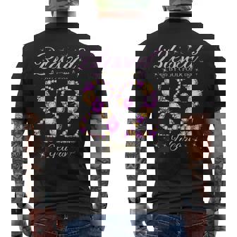 82歳の82歳の誕生日bデーパーティーに神に祝福されて メンズTシャツ バックプリント - Kawaiitshirt