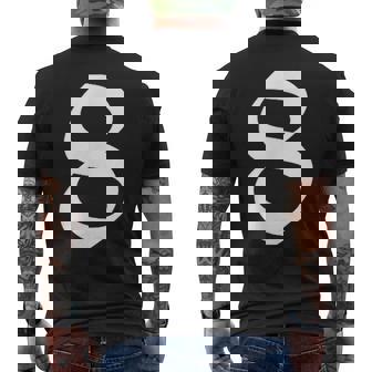 8番目 古英語の中世スタイルの8番 メンズTシャツ バックプリント - Kawaiitshirt