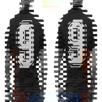 9 Combinaciones De Gráficos De Deportes De Equipo Con El Número 9 Camiseta Hombre Estampado Espalda - Regaloses
