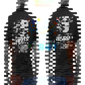 9 Years Old Astronaut Birthday Boy Space Planets Birthday Men's T-shirt Back Print | Seseable CA