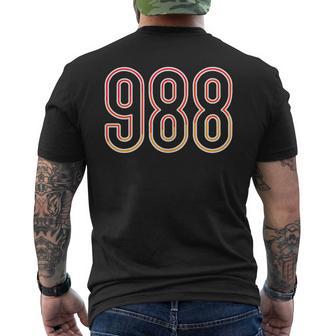 988 Tee Suicide Prevention Hotline Health Awareness Tank Top Men's Back Print T-Shirt | Mazezy