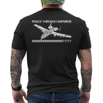 A-10イボイノシシサンダーボルトプレーンミームbbbrrrtttおかしいジョーク 長袖tシャツ メンズTシャツ バックプリント - Kawaiitshirt