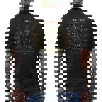 A320 オーバーヘッドパネル ライト付き 航空旅客機パイロット 長袖tシャツ メンズTシャツ バックプリント - Kawaiitshirt