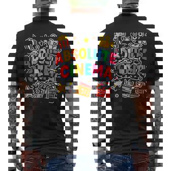 Absolute Cinema Popcorn Meme Z Gen Men's Back Print T-Shirt | Mazezy