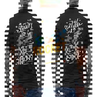 Actually I Am a Rocket Scientist Proud Spacecraft Engineers Tank Top Men's Back Print T-Shirt | Mazezy