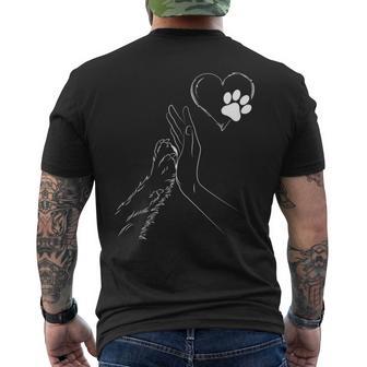 Adorable Cœur En Forme De Patte De Chien Manche Longue T-shirt imprimé au dos - Cadeauxyz