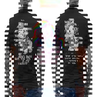 Adorable Licorne En Métal Lourd En Colère T-shirt imprimé au dos - Cadeauxyz