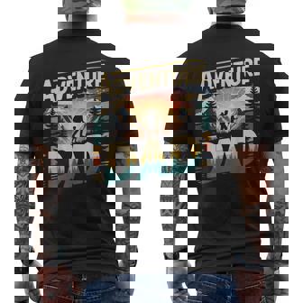 Adventure Dad Hiking Camping Mountain Landscape Outdoors Men's T-shirt Back Print | Mazezy