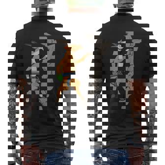 Adventurous Goat Rock Climbing Graphic Outdoor Boulder Men's Back Print T-Shirt | Mazezy