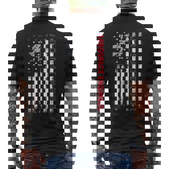 Aerospace Engineer USA Flag Men's Back Print T-Shirt | Mazezy