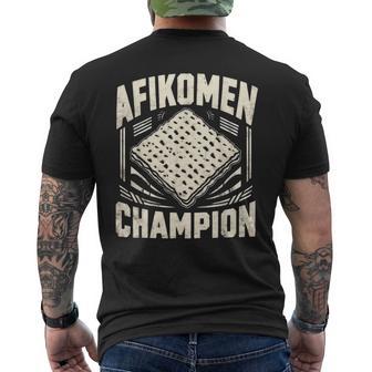 Afikomen Champion Passover Pesach Passover Jewish Men's T-shirt Back Print - Thegiftio
