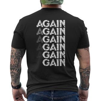 Again Gain Divertido Culturismo Gimnasio Entrenamiento Regalo Camiseta Hombre Estampado Espalda - Regaloses