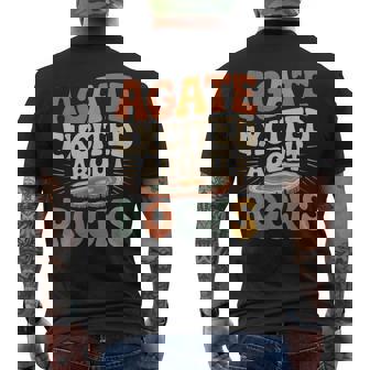 Agate Excited About Rocks ロック地質学オタク メンズTシャツ バックプリント - Kawaiitshirt