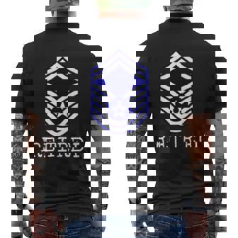 Air Force Retired E8 Senior Master Sergeant Tank Top Men's Back Print T-Shirt | Mazezy