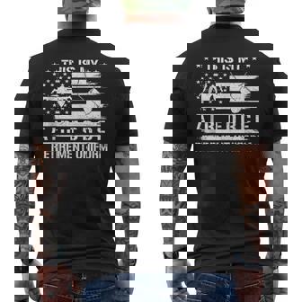 This Is My Air Force Retirement Uniform US Veteran USAF Tank Top Men's Back Print T-Shirt | Mazezy