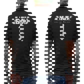 Albania Vintage Albanian Map Tank Top Men's Back Print T-Shirt | Mazezy