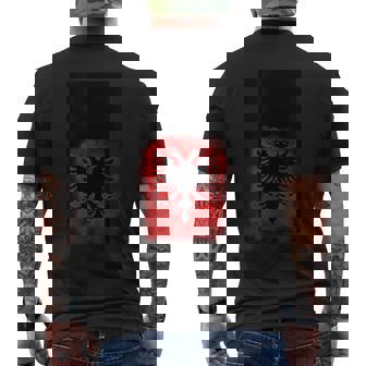 Albanian Flag Albania Kosovo Albanian Eagle Shqiperia Men's Back Print T-Shirt | Mazezy