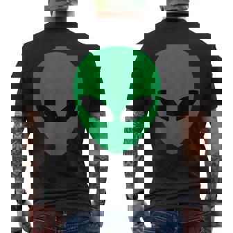 Alien Head Grün Alien Grau T-Shirt mit Rückendruck - Seseable