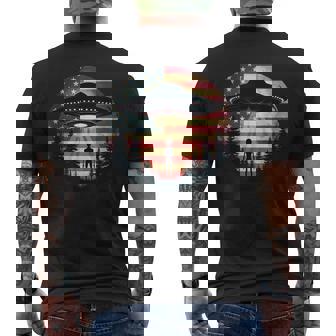 AlienExtraterrestrial Ufo American Fl Sci-Fi Patriotic Men's T-shirt Back Print | Mazezy
