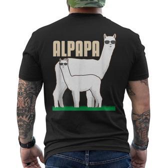 Alpapa Divertente Alpaca Papa T-shirt da uomo con stampa posteriore - Novitaregali