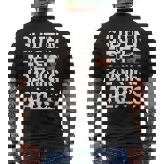 Alphabet Baking Cookies Fondant Cake Decorating Men's Back Print T-Shirt | Mazezy